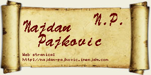 Najdan Pajković vizit kartica